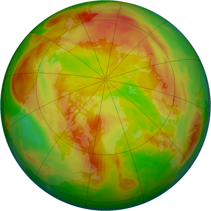 Arctic ozone map for 20 May 1980